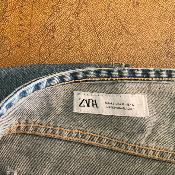 Zara women's low waist Classic Blue Jeans - Picture 5 of 9